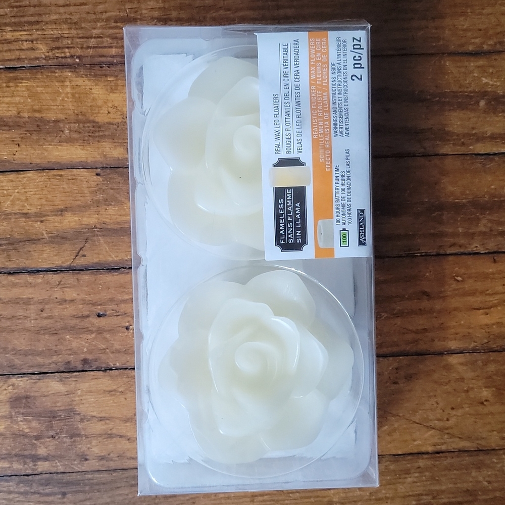 Ashland Flameless Floating Rose Wax Candles